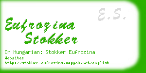 eufrozina stokker business card